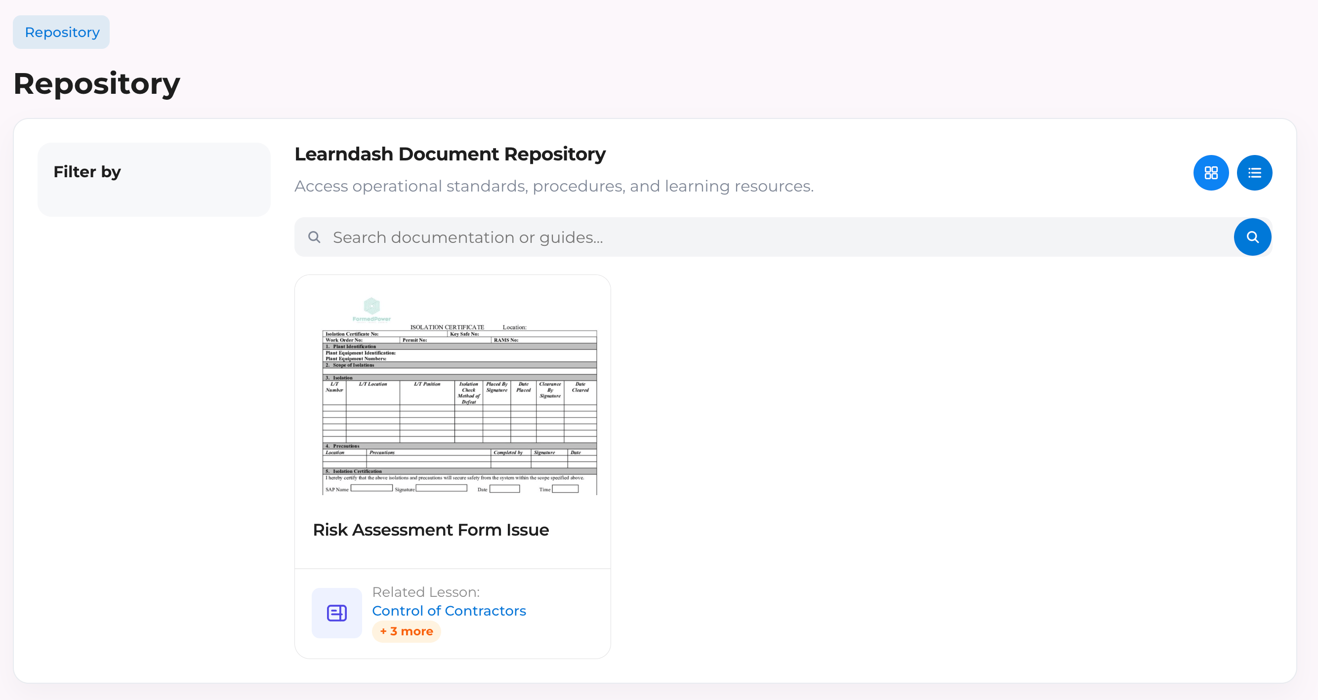 FormedPower Document Repository